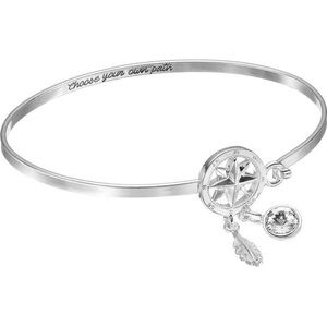 Disney Compass Pocahontas Silver Bangle Bracelet